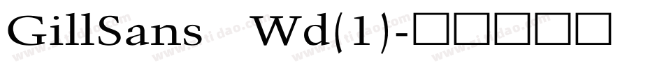 GillSans Wd(1)字体转换